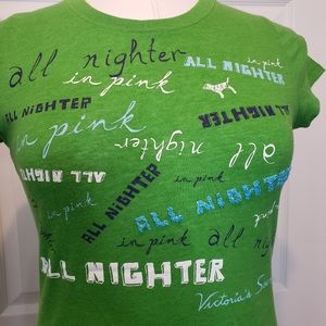 PINK graphic tee "All Nighter in Pink"